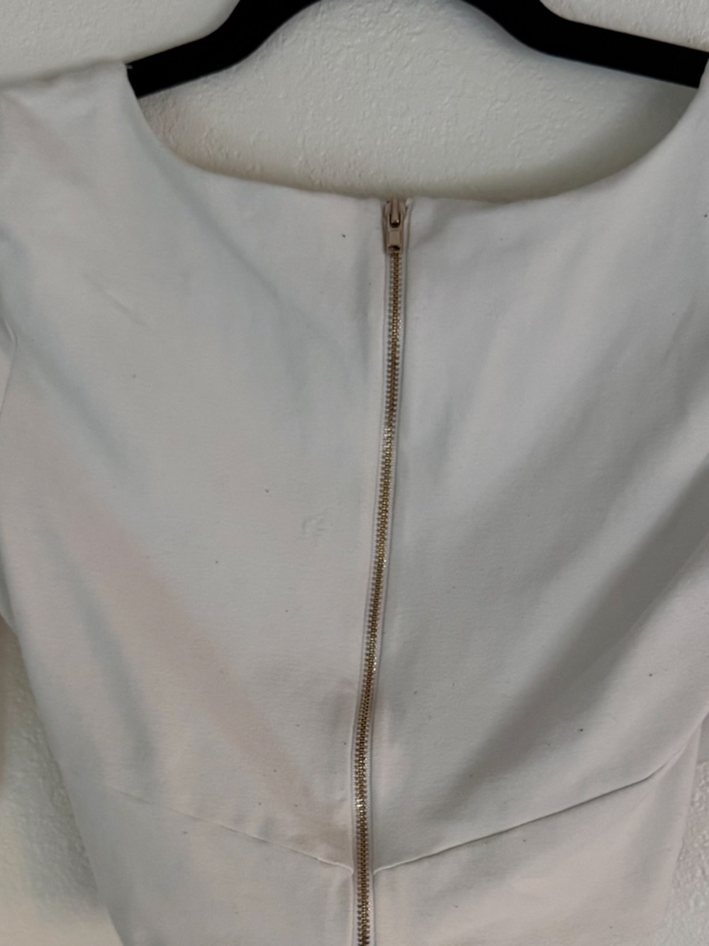 bebe White Cropped Wrap V-Neck Long Sleeve Top - Picture 5 of 5